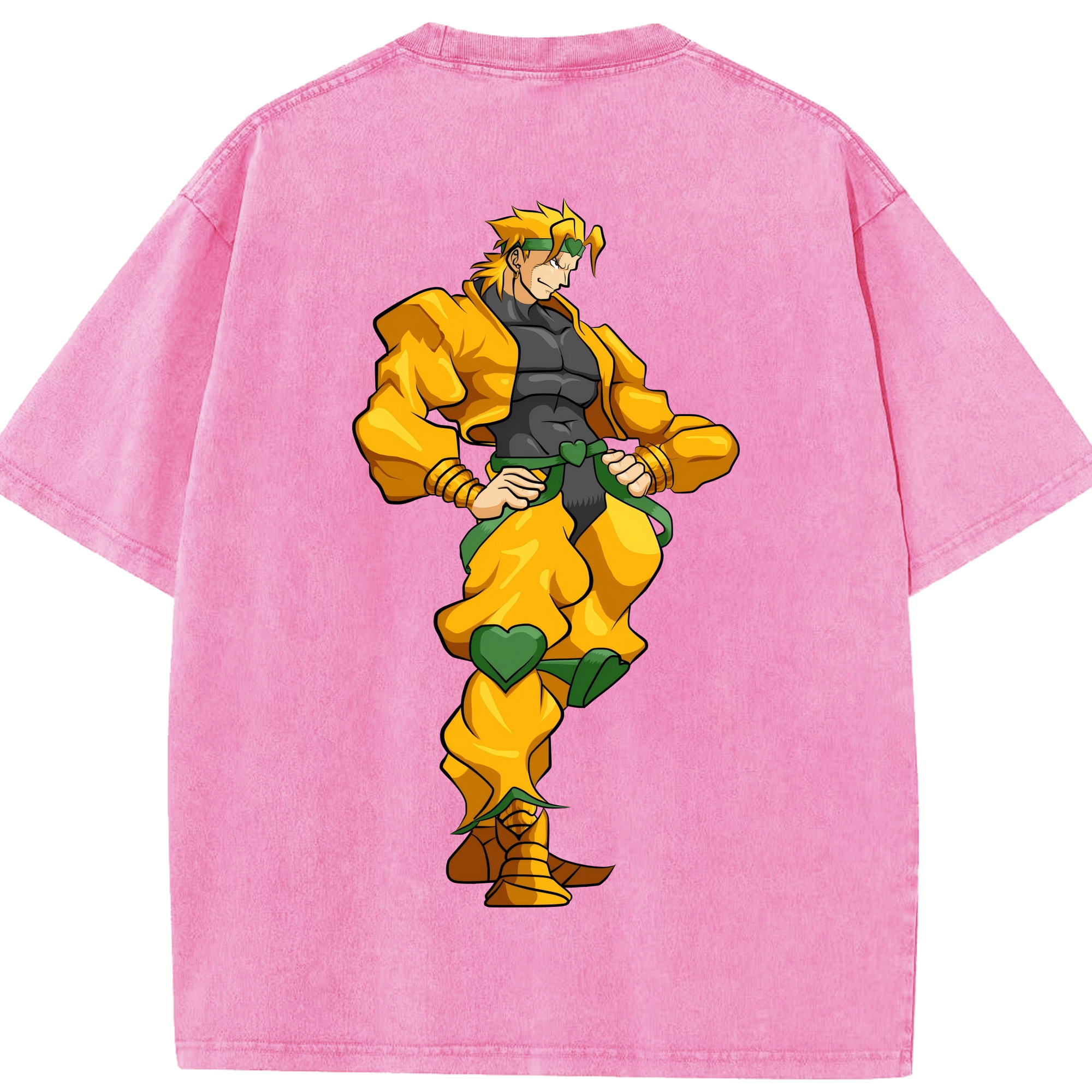 （画像用） ジョジョの奇妙な冒険 ディオ?ブランドー JoJo's Bizarre Adventure Dio Brando 綿100% ヴィンテージ風 半袖Tシャツ（背面プリント）